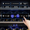 image:imageTylza Wine Fridge 15 30 Bottles Wine Cooler Refrigerator Undercounter or Freestanding Removable Shelves 4065F Wine Cabinet with Double Glass Door Wine Cooler for Home Kitchen Bar24 Wine Cooler Dual Zone