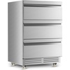 image:imageTylza Wine Fridge 15 30 Bottles Wine Cooler Refrigerator Undercounter or Freestanding Removable Shelves 4065F Wine Cabinet with Double Glass Door Wine Cooler for Home Kitchen Bar3 Drawers 24 Outdoor Beverage Refrigerator