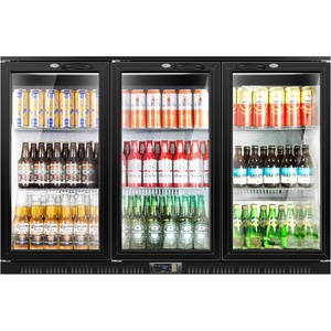 image:imageTylza 15 Inch Wine Fridge 30 Bottles Dual Zone Wine Cooler Refrigerator Undercounter or Freestanding 4065F Wine Cabinet with Tempered Glass Door Wine Cooler for Home Kitchen Bar312L Back Bar Cooler BlackThree Door