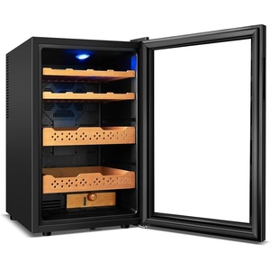 image:imageTylza Wine Fridge 15 30 Bottles Wine Cooler Refrigerator Undercounter or Freestanding Removable Shelves 4065F Wine Cabinet with Double Glass Door Wine Cooler for Home Kitchen Bar70L Cooler