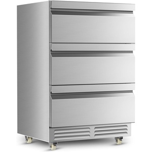 image:imageTylza Wine Fridge 15 30 Bottles Wine Cooler Refrigerator Undercounter or Freestanding Removable Shelves 4065F Wine Cabinet with Double Glass Door Wine Cooler for Home Kitchen Bar3 Drawers 24 Outdoor Beverage Refrigerator