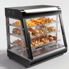 image:imageTylza 26 Commercial Food Warmer Display Case 3Tier Electric Countertop Pizza Warmer wLED Lighting Adjustable Removable Shelves Glass Door 1200W for Restaurant Buffet Pretzel WarmerBlack