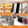 image:imageTylza 26 Commercial Food Warmer Display Case 3Tier Electric Countertop Pizza Warmer wLED Lighting Adjustable Removable Shelves Glass Door 1200W for Restaurant Buffet Pretzel WarmerBlack