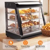 image:imageTylza 26 Commercial Food Warmer Display Case 3Tier Electric Countertop Pizza Warmer wLED Lighting Adjustable Removable Shelves Glass Door 1200W for Restaurant Buffet Pretzel WarmerBlack
