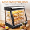 image:imageTylza 26 Commercial Food Warmer Display Case 3Tier Electric Countertop Pizza Warmer wLED Lighting Adjustable Removable Shelves Glass Door 1200W for Restaurant Buffet Pretzel WarmerBlack
