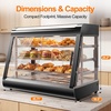 image:imageTylza 26 Commercial Food Warmer Display Case 3Tier Electric Countertop Pizza Warmer wLED Lighting Adjustable Removable Shelves Glass Door 1200W for Restaurant Buffet Pretzel WarmerBlack