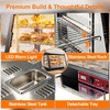image:imageTylza 26 Commercial Food Warmer Display Case 3Tier Electric Countertop Pizza Warmer wLED Lighting Adjustable Removable Shelves Glass Door 1200W for Restaurant Buffet Pretzel WarmerBlack