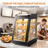 image:imageTylza 26 Commercial Food Warmer Display Case 3Tier Electric Countertop Pizza Warmer wLED Lighting Adjustable Removable Shelves Glass Door 1200W for Restaurant Buffet Pretzel WarmerBlack