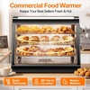 image:imageTylza 26 Commercial Food Warmer Display Case 3Tier Electric Countertop Pizza Warmer wLED Lighting Adjustable Removable Shelves Glass Door 1200W for Restaurant Buffet Pretzel WarmerBlack