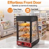 image:imageTylza 26 Commercial Food Warmer Display Case 3Tier Electric Countertop Pizza Warmer wLED Lighting Adjustable Removable Shelves Glass Door 1200W for Restaurant Buffet Pretzel WarmerBlack